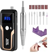Portable Nail Drill Professional 35000 RPM, MOCOWIND Rechargeable Electric Nail File Machine E Fi...
