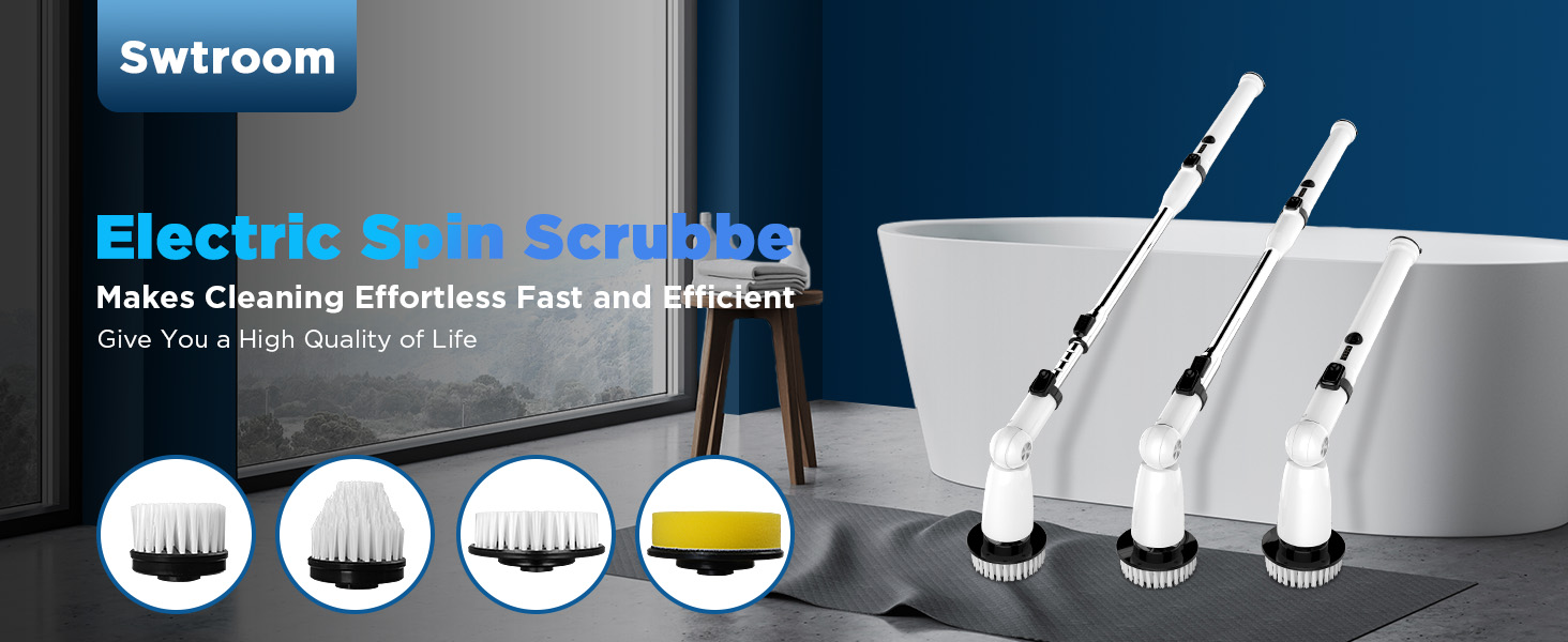 electric spin scrubber brush power brush floor scrubber