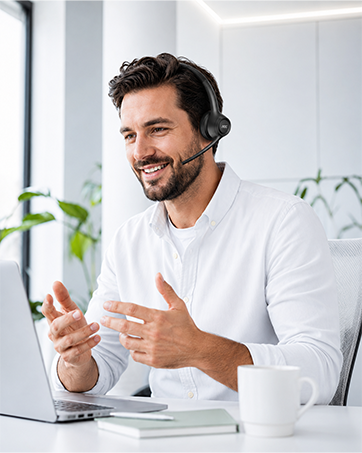 AOC HH4323 wireless headphones with mic for work