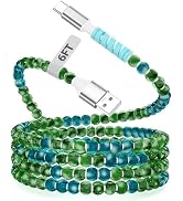 6 ft USB A to USB C Beaded Phone Charger Cable for Carplay Car Play Marble-Pattern Cord Tangle-Fr...