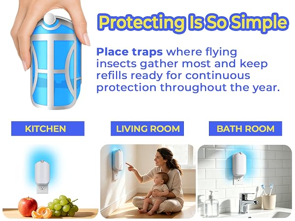 flying insect trap refill cartridges 12 pack