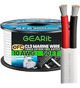 GEARit 10 Gauge Marine Wire, 10/2 AWG (50ft) Marine Grade Tinned Copper Oxygen Free, Duplex 2-Con...