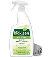 Biokleen Bac-Out Stain Remover for Clothes &amp; Carpet - 32 Ounce - Natural, Enzymatic, Destroys Sta...