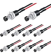 Twidec/10Pcs 1A 250V AC 2 Pins SPST Black Normal Open Mini Momentary Push Button Switch with Pre-...