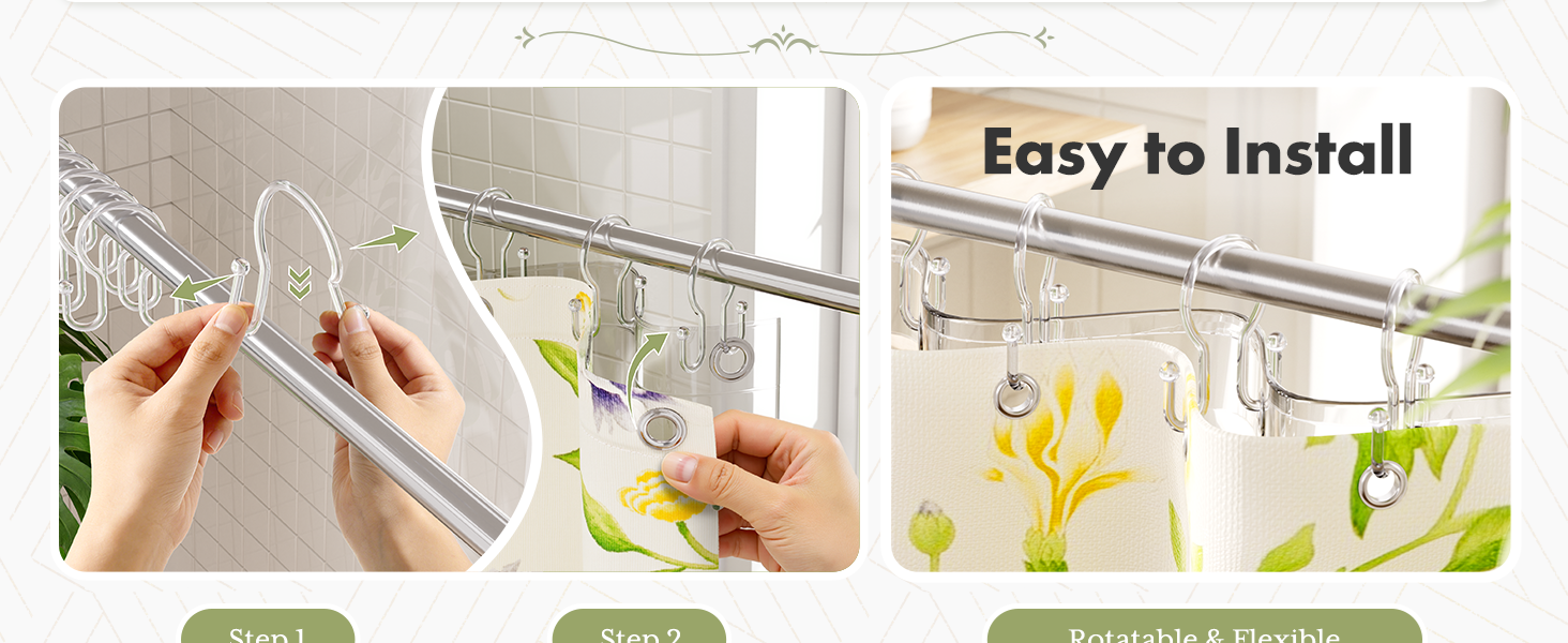 Double Shower Curtain Hooks Double Hook Shower Curtain Hooks
