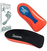 Plantar Fasciitis Relief Arch Support Shoe Inserts for Women and Men, Heel Cup for Heel Pain Reli...