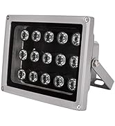 EVERSECU IR Illuminator,850nm 15 LEDs 200ft 60° Infrared Wide Angle IR Illuminator for Night Visi...