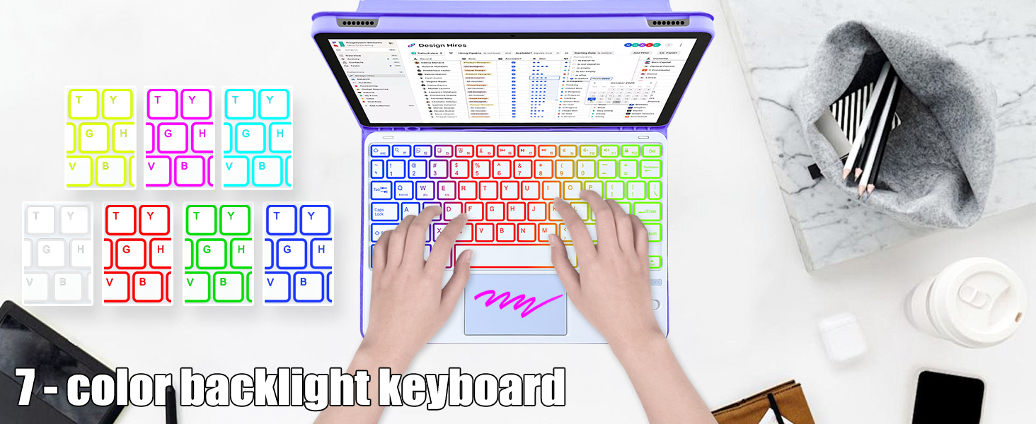HD 10/10 Plus Keyboard Caes-Purple-2