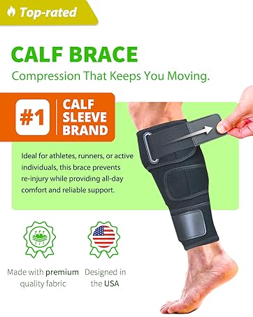 Calf brace for Men Women Footless Compression Socks Shin Splints Varicose Vein