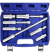 WORKPRO 7 PCS Magnetic Swivel Spark Plug Socket Set, Includes 9/16-inch, 5/8-inch, 13/16-inch, 14...