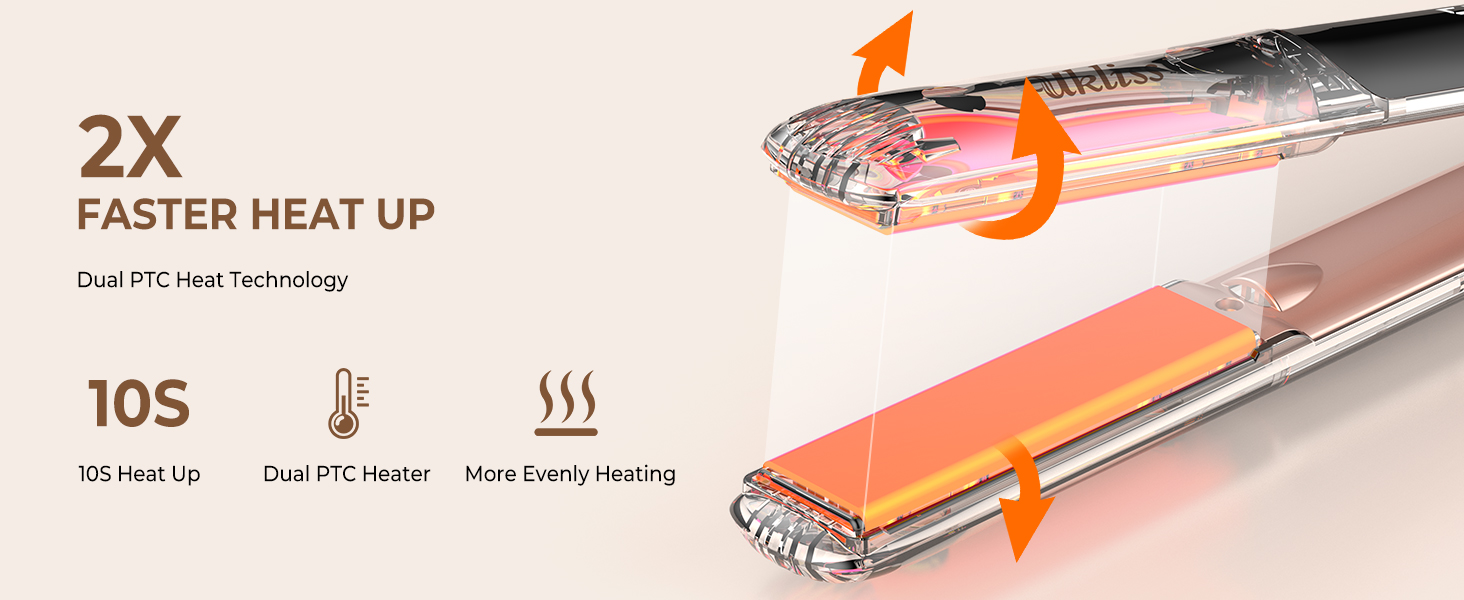 titanium plate hair straightener