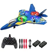 jaming V17 Foam Remote Control Airplanes, 2.4Ghz RC Planes Jet Fighter with Light,360° Flip, Stun...