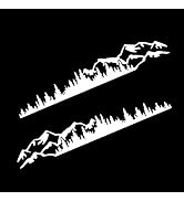 YAWUROU 2 PCS Mountain Tree Car Decals, Forest Theme Vinyl Waterproof Car Body Door Stickers, 6.6...