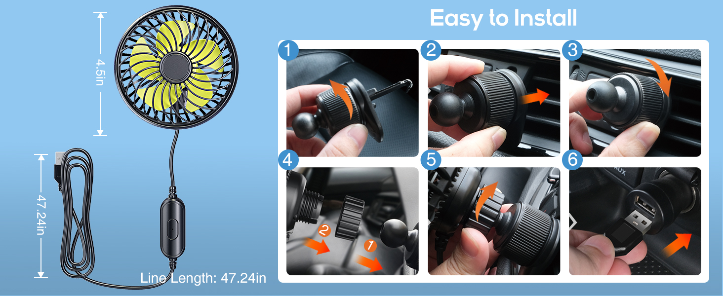 portable fan for car