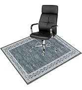 Anidaroel 48"x60" Modern Bordered Home Office Chair Mat for Hardwood Floor, Desk Chair Mat for Ha...