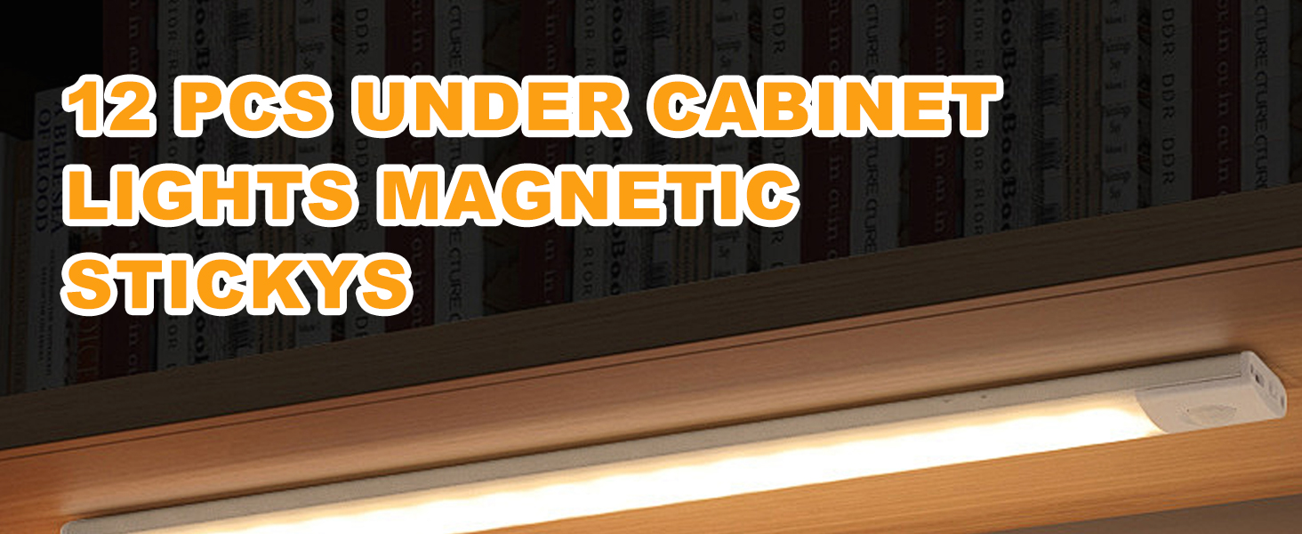 12 Pcs Under Cabinet Lights Magnetic stickys