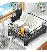 OERPHO Dish Drying Rack for Kitchen Counter, Dish Rack, Dish Drainer for Kitchen with Built-in Dr...