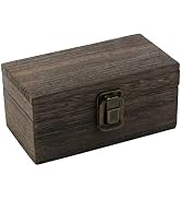 Tighall Antique Wooden Box with Hinged Lid and Lock Rectangle Wooden Storage Box Decorative Wood ...