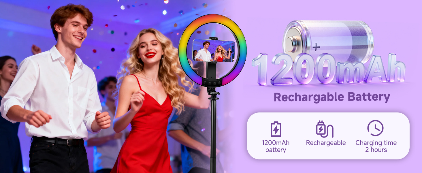 13&amp;#34; Ring Light with Stand 74&amp;#39;&amp;#39; Tall &amp;amp; Phone Holder