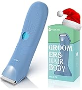 VIKICON Bikini Trimmer for Women: Painless Electric Pubic/Leg Shaver w/Light, Ceramic Hypoallerge...