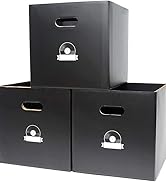 Set of matte black storage boxes or drawers with handle cutouts and metallic accents, shown from different angles against white background.