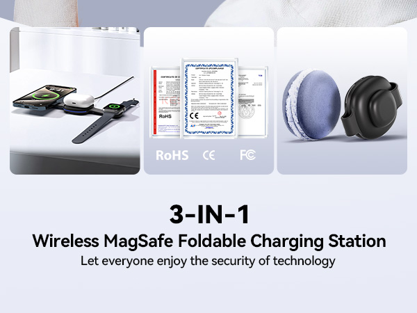 3-IN-1 Wireless Foldable Charging Station 