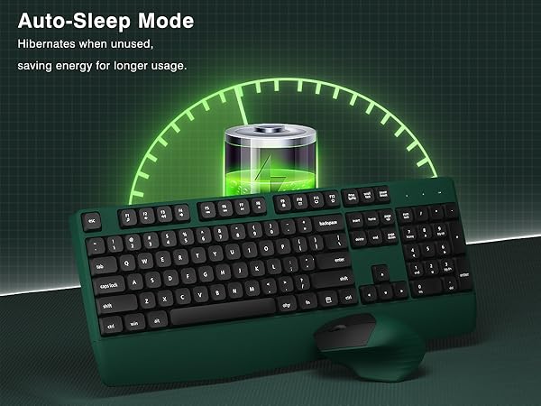 green wireless keyboard