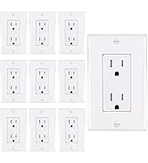 AbboTech 15A Tamper Resistant Duplex Receptacle Standard Wall Outlet Decorative Electrical Outlet...