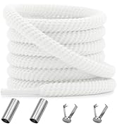 YJRVFINE Round Sneakers Shoe Laces: 2 Pairs Thick Athletic Rope Shoelaces, Chunky Shoestrings for...