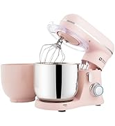 Kitchen in the Box Stand Mixer, 3.5QT Two Bowls Small Kitchen Electric Mixer, 10-Speed Portable L...