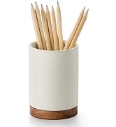 Officepal Pen Holder for Desk, Ceramic Pencil Organizer &amp; Makeup Brush Holder, Office Decor and D...