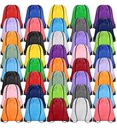 Grneric Drawstring Backpack Bulk 40 PCS, Drawstring Bags String Backpack Cinch Sack Gym Bags for ...