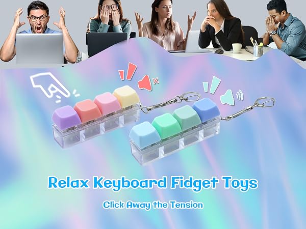 quiet fidget keyboard stress relief toys adults anxiety relief items fidget toys adults anxiety