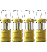 Allspark LED Camping Lantern, 4 Pack Battery Powered Flashlight for Power Outages, Portable Colla...