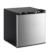 ARLIME Compact Mini Fridge, Single Reversible Door Refrigerator w/7-Level Adjustable Thermostat, ...