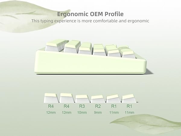 Womier Mechanical Keybaord Keycaps Pudding, PBT Cute Keycaps, Shine Through Key Cap