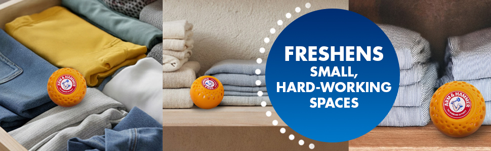 Freshens - Room settings with balls in drawers and closets