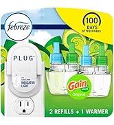 Febreze Plug In Air Fresheners For Home, Air Freshener Plug In, Gain Scent, Odor Fighter for Stro...