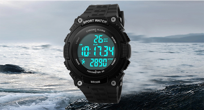 Unisex Pedometer Watches Military Multifunctional