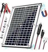 POWOXI Solar Panel Kit 12V 20W Magnetic + MPPT Charge Controller Waterproof Solar Battery Charger...