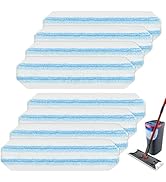 8 Pack Mop Pads Replacements Compatible with O Cedar H2prO Flat Mop System Microfiber Mop Refills...