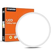 LED Flush Mount Ceiling Light Fixture, 9inch Modern LED Ceiling Light White, 18W 5000K, Low Profi...