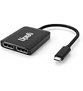 UPTab USB C to Dual DisplayPort Adapter 8K, USB-C to DisplayPort Multi Monitor Splitter Converter...