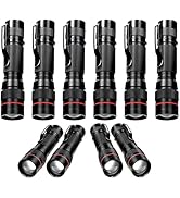 Hilngav 10 Pack Small Mini LED Flashlights, Single Mode Zoomable Flashlight AA Battery Powerful F...
