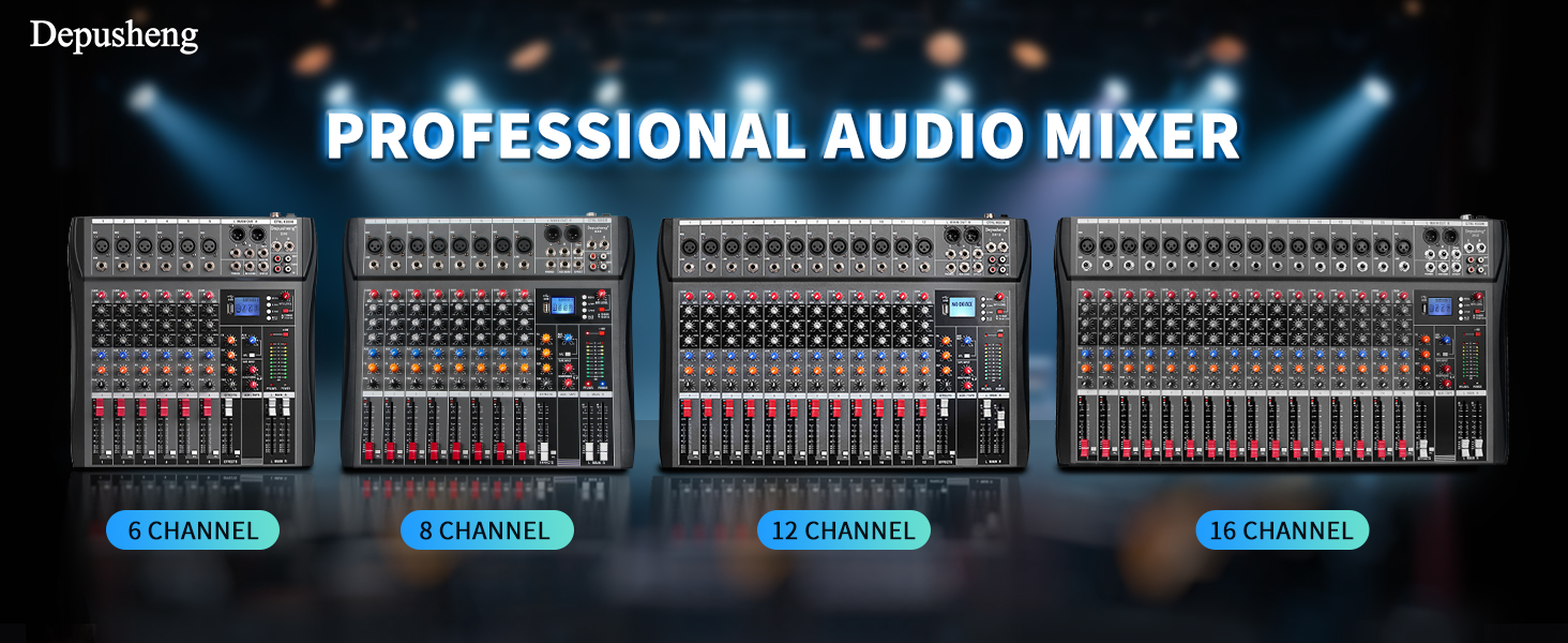 Depusheng DX8 Professional Mixer Sound Board Console