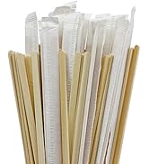 Boesma 100Pcs Bamboo Coffee Stirrers Individually Wrapped – Coffee Stir Sticks 5.5 Inch, Stir Sti...