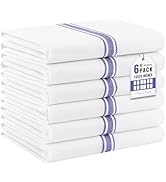 Homaxy Kitchen Towels 6 Pack, 15 x 25 Inch, 100% Ring Spun Cotton Highly Absorbent Dish Towels fo...