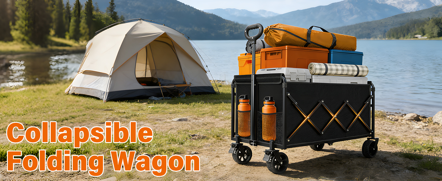collapsible wagon portable,utility foldable wagon,outdoor wagon,family grocery wagon,apartment wagon