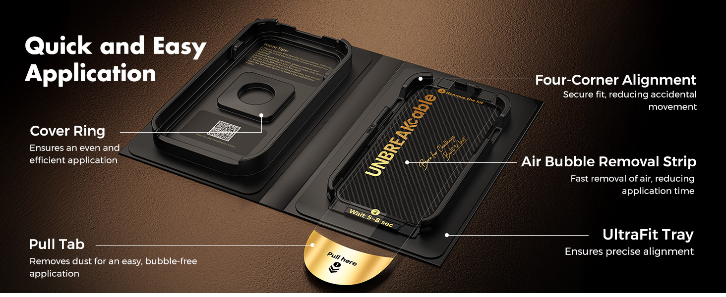 UNBREAKcable iPhone 15 Pro Max Screen Protector Tempered Glass