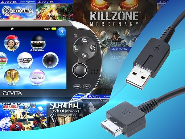 PS Vita Charger Cable, Playstation Vita Charging Cable PSV 1000 USB Data &amp;amp Power Charger